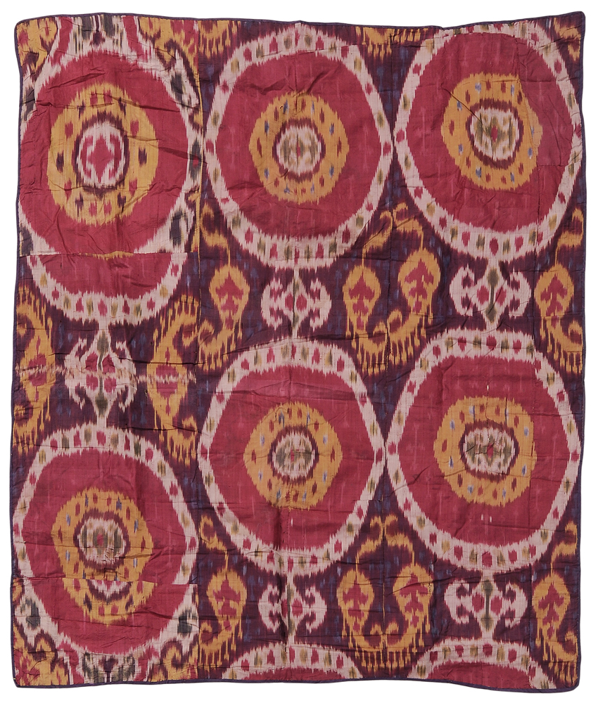 Appraisal: Silk Ikat Central Asia possibly th early th century seven