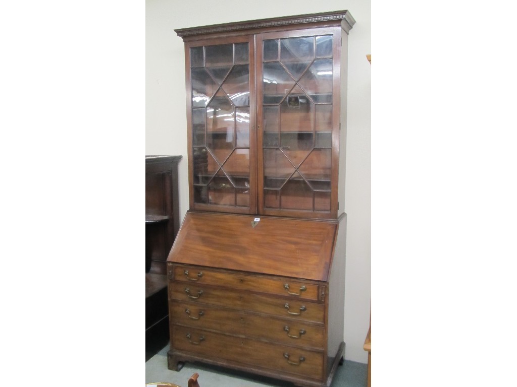 Appraisal: Victorian mahogany bureau bookcase