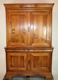 Appraisal: French Louis Philippe buffet deux corps in cherry French Louis