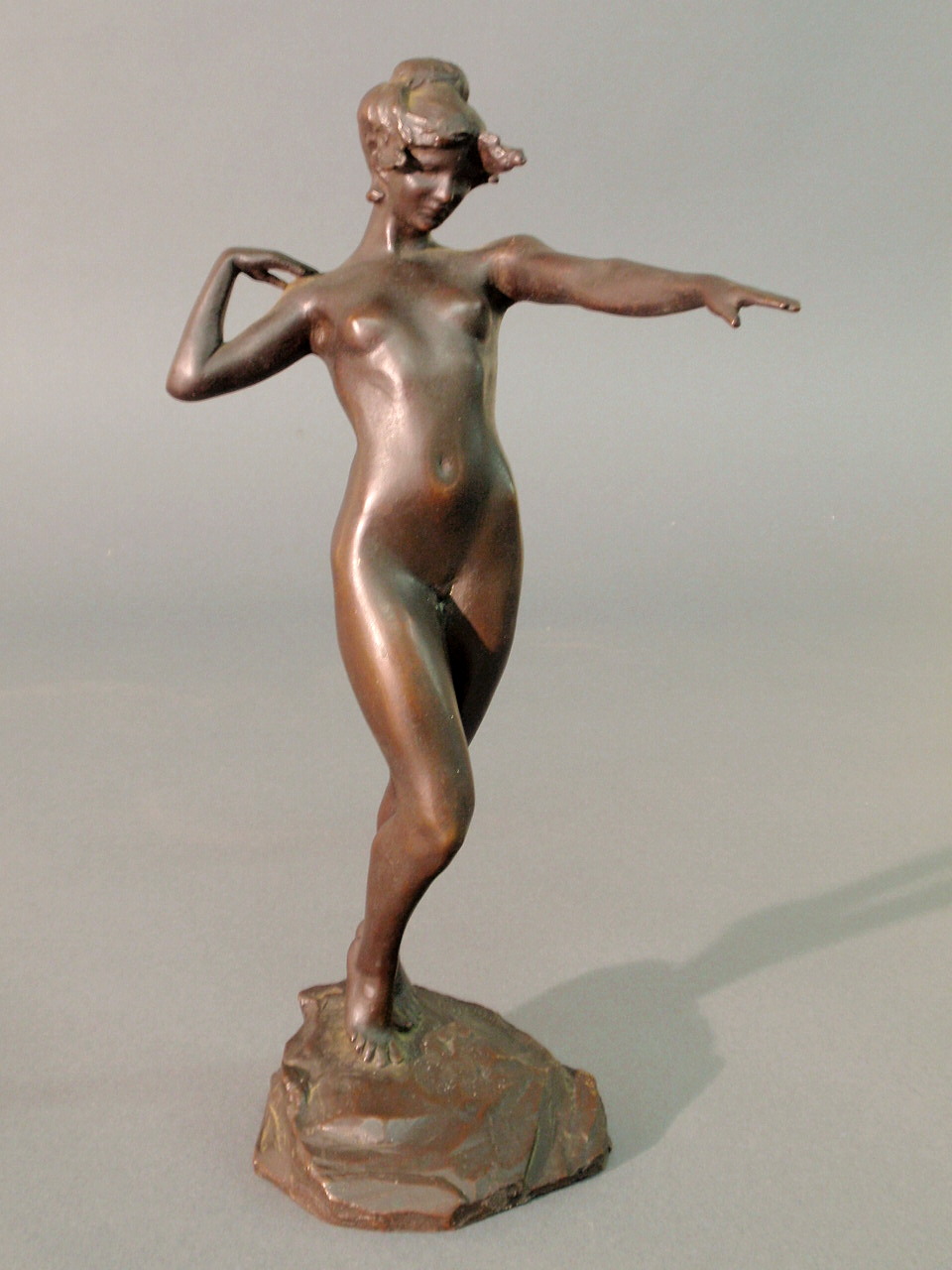 Appraisal: Frishmuth Harriet Whitney American - bronze titled The Leaf signed