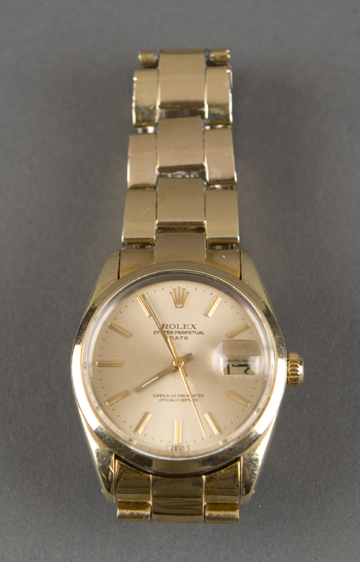 Appraisal: Date model oyster perpetual gold filled bracelet rolex watch c