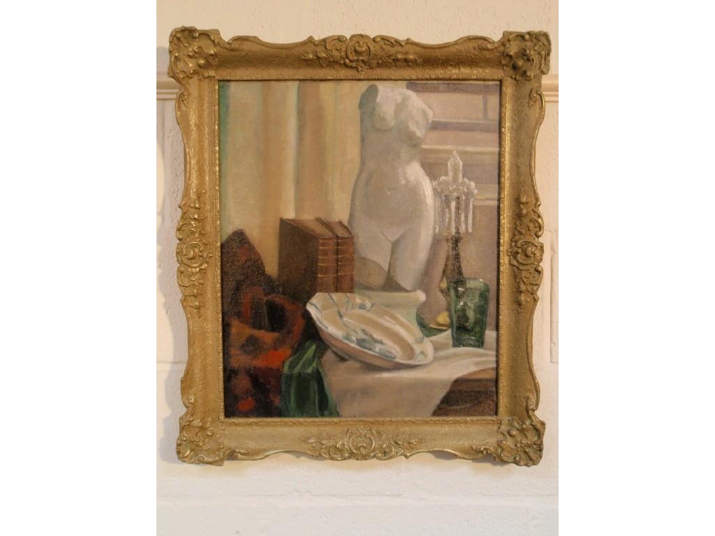 Appraisal: Anonymous Still life oil on canvas unsigned cm x cm