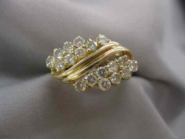 Appraisal: Diamond Ring round diamonds totaling carat in k yellow gold