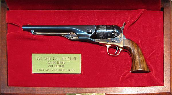 Appraisal: A cased miniature Colt Model Army percussion revolver Issued by