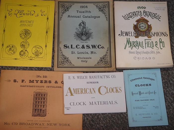 Appraisal: misc watch clock catalog reprints American Watchmaking Harrold Estimate -