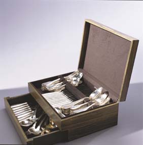 Appraisal: CHRISTOFLE FLATWARE SET Full set of Christofle flatware made for