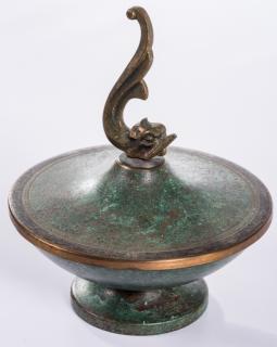 Appraisal: Carl Sorensen Bronze Footed Bowl Carl Sorensen footed bronze bowl