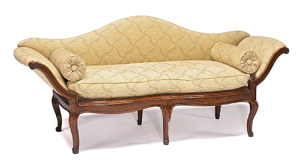 Appraisal: An Italian Rococo walnut settee third quarter th century The