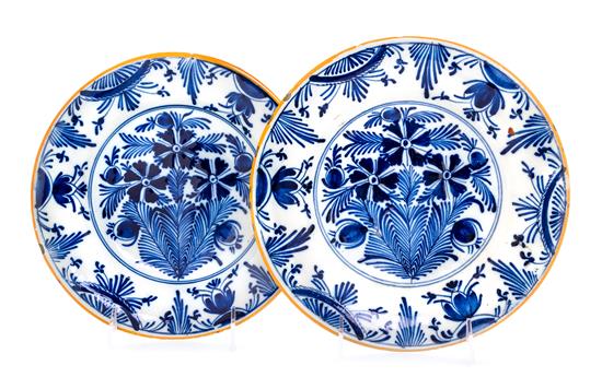 Appraisal: Sale Lot A Pair of Dutch Delft Plates late th