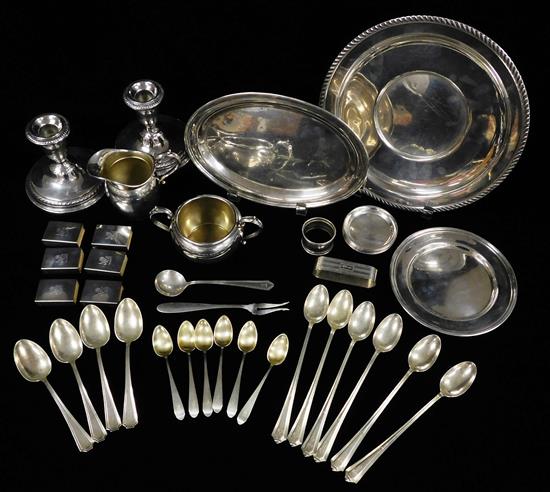 Appraisal: SILVER Assorted sterling silver servingware and accessories thirty nine pieces