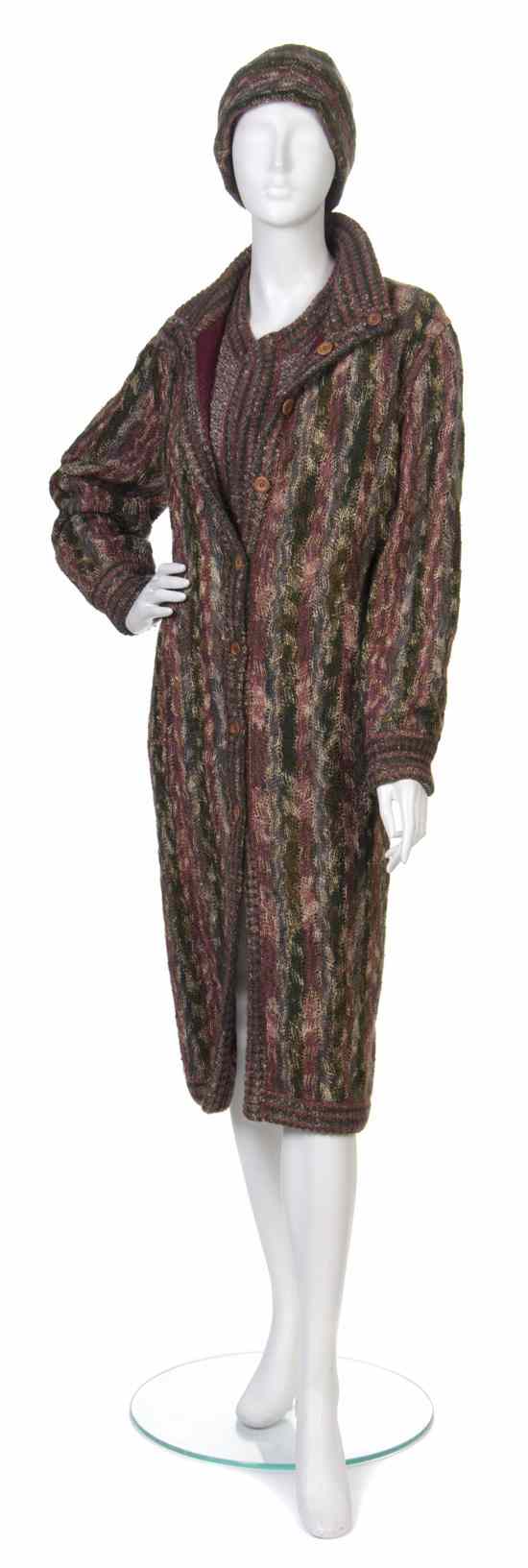 Appraisal: A Missoni Reversible Knit Coat one side being multicolor knit