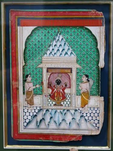 Appraisal: An Indian miniature painting Bhadrinarayan of Bhadrinath gouache on paper