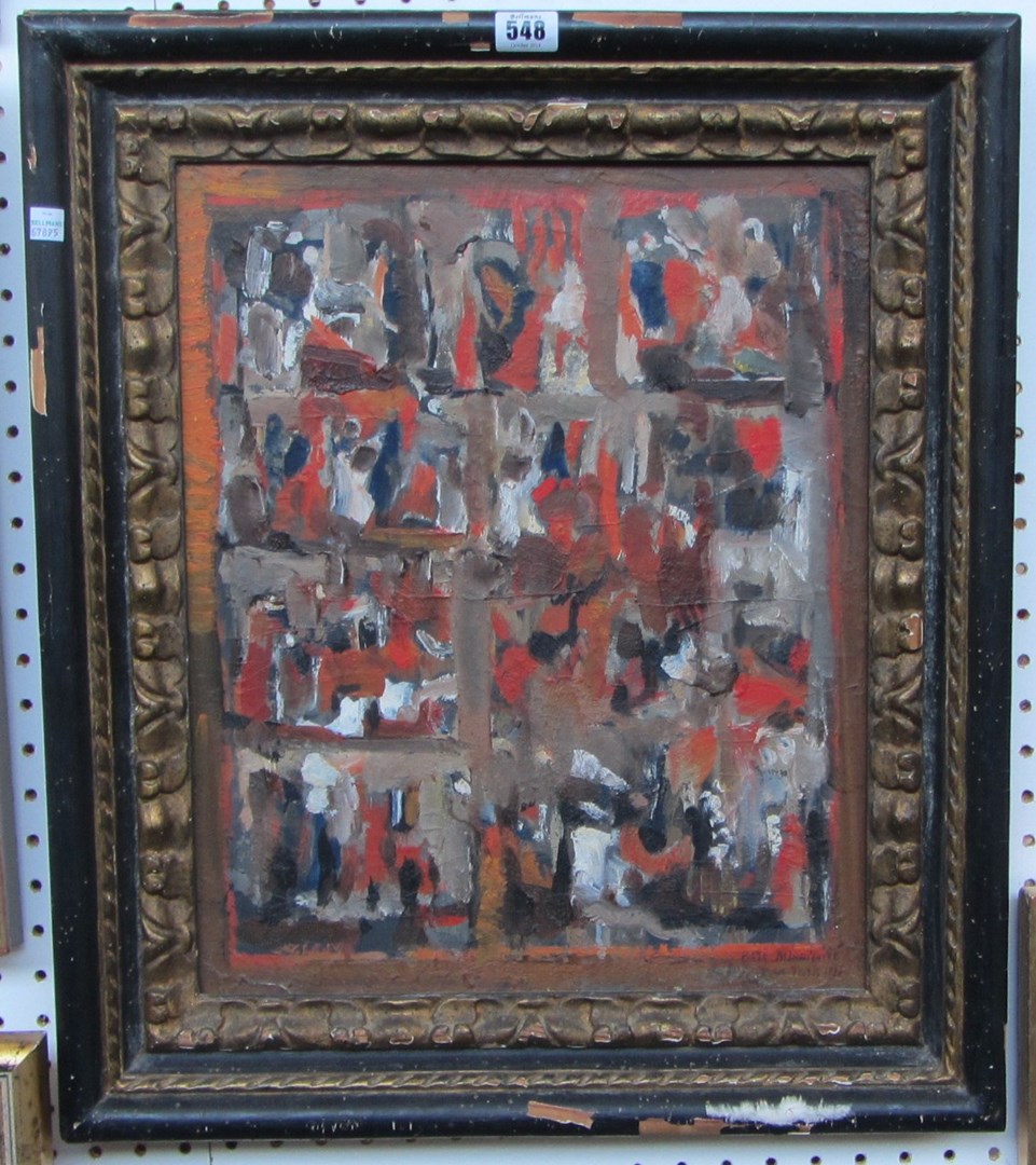 Appraisal: Miodrag Bata Mihailovic th century Untitled oil on canvas signed