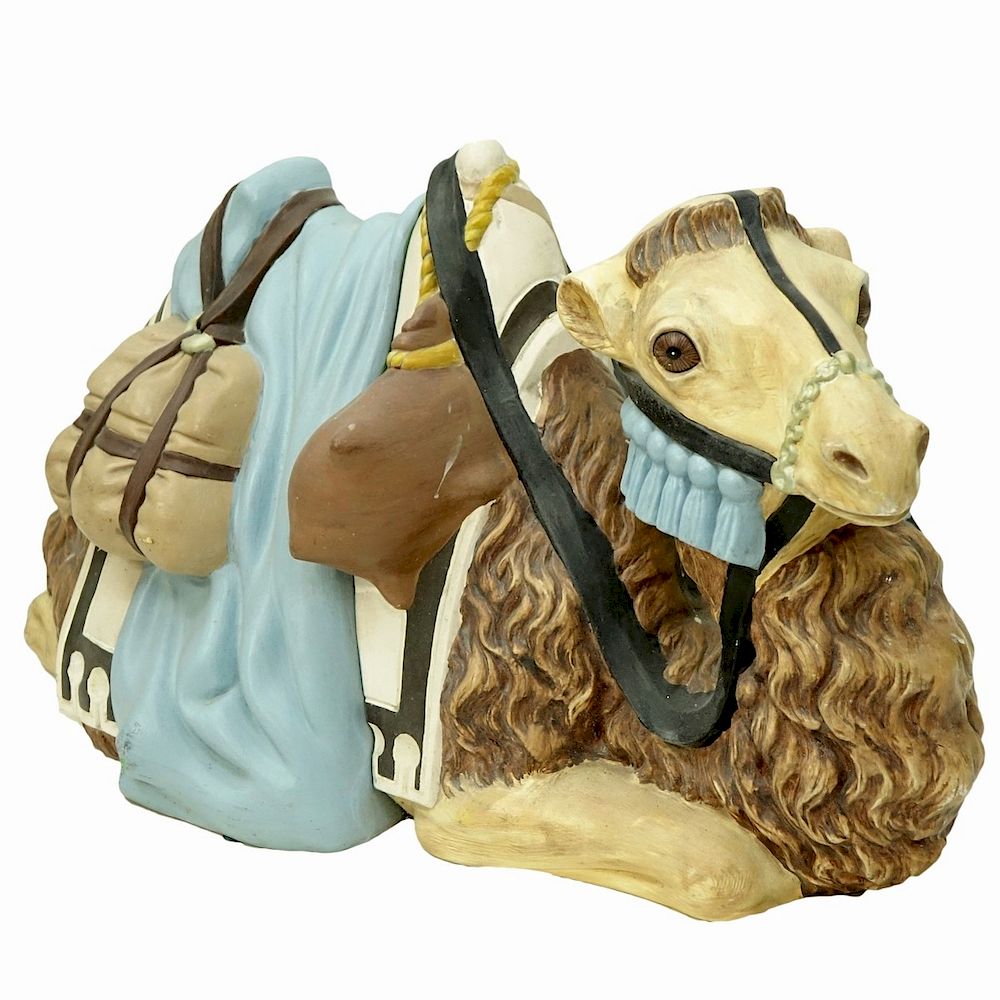 Appraisal: Large Roz Hand Painted Pottery Figure of a Camel Large