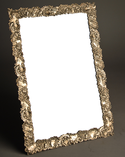 Appraisal: A George Shiebler Sterling Easel-back Mirror having a highly rococo