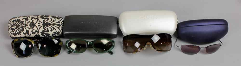 Appraisal: GROUP OF LADY'S DESIGNER SUNGLASSES including a pair of Chanel