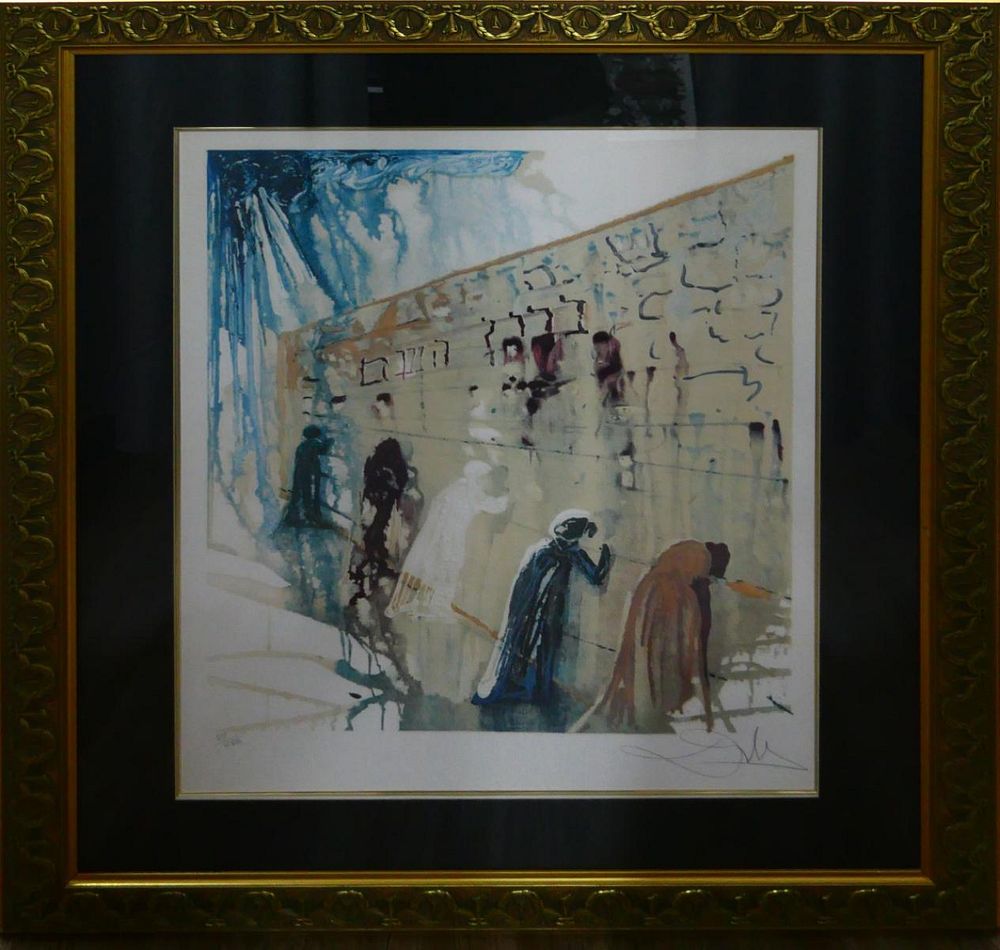 Appraisal: SALAVADORE DALI WAILING WALL SIGNED LITHOGRAPH Signed and numbered Frame