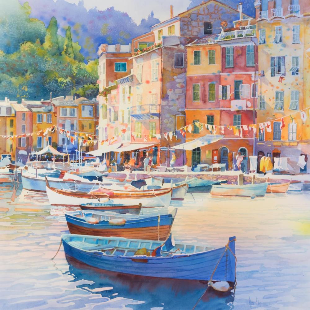 Appraisal: ROSE EDIN Minnesota th century watercolor on paper Portofino Italian