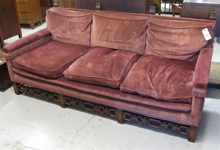 Appraisal: ITALIAN RENAISSANCE STYLE SOFA American c 's the three-cushion sofa