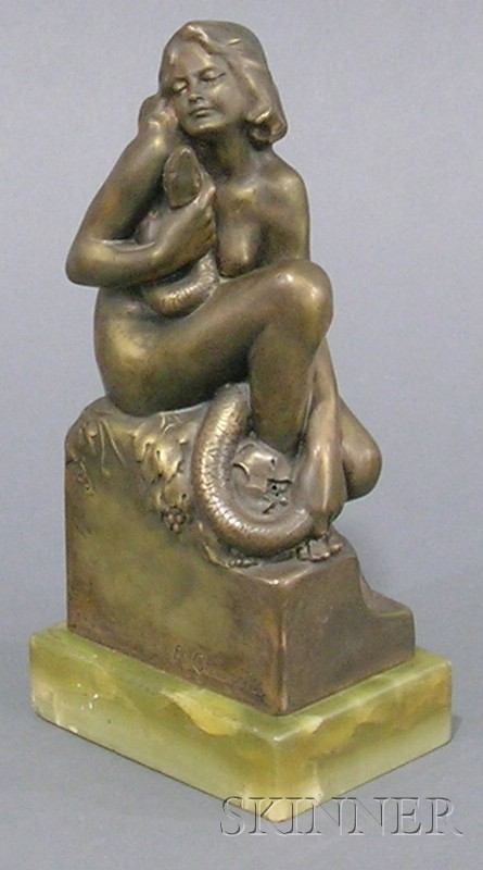 Appraisal: Amedeo Gennarelli - Art Deco Bronze Figure of a Girl