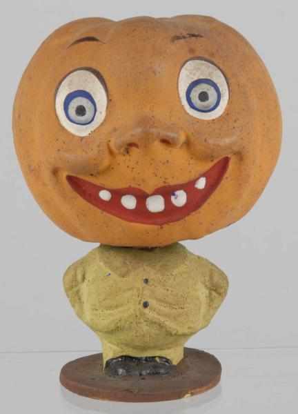 Appraisal: Composition Halloween Pumpkin Head Nodder Condition Excellent Size T