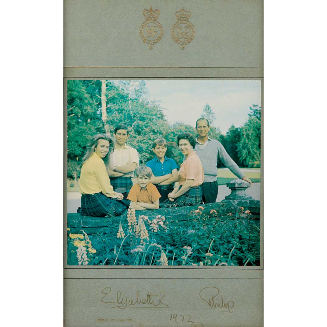 Appraisal: ROYALTY Printed photograph of HRH Queen Elizabeth and Prince Philip