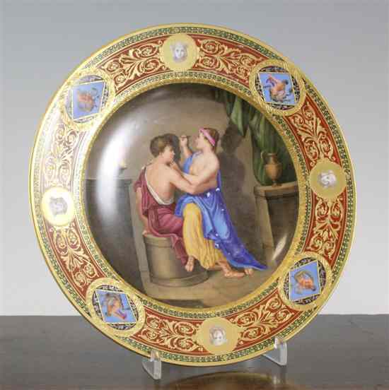 Appraisal: A Vienna porcelain cabinet plate c the decoration later painted