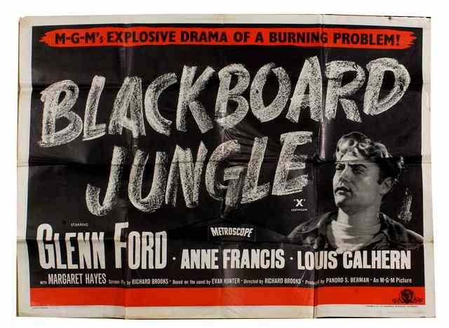 Appraisal: BLACKBOARD JUNGLE MGM drama starring Glenn Ford British quad x