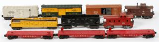 Appraisal: LIONEL O GAUGE POST LIONEL O GAUGE POST-WAR FREIGHT CARS