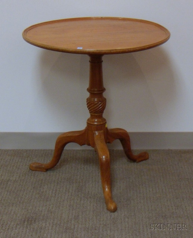 Appraisal: Chippendale Carved Mahogany Dish-top Tea Table