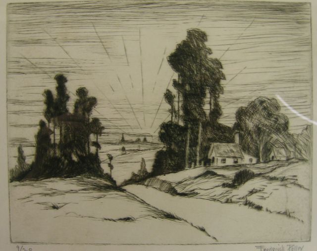 Appraisal: Frederick Polley - x drypoint etching SLR titled lower left