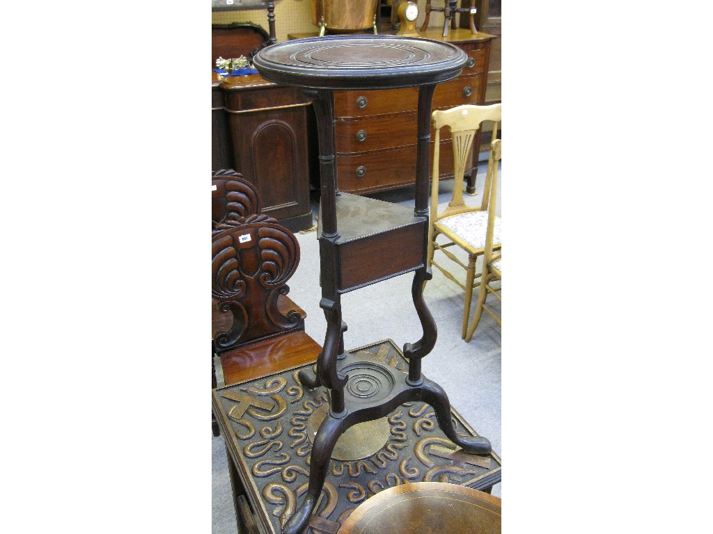 Appraisal: Victorian mahogany wig stand