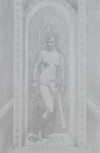 Appraisal: WHYTE Raymond American - Aphrodite Pencil on Paper sight size