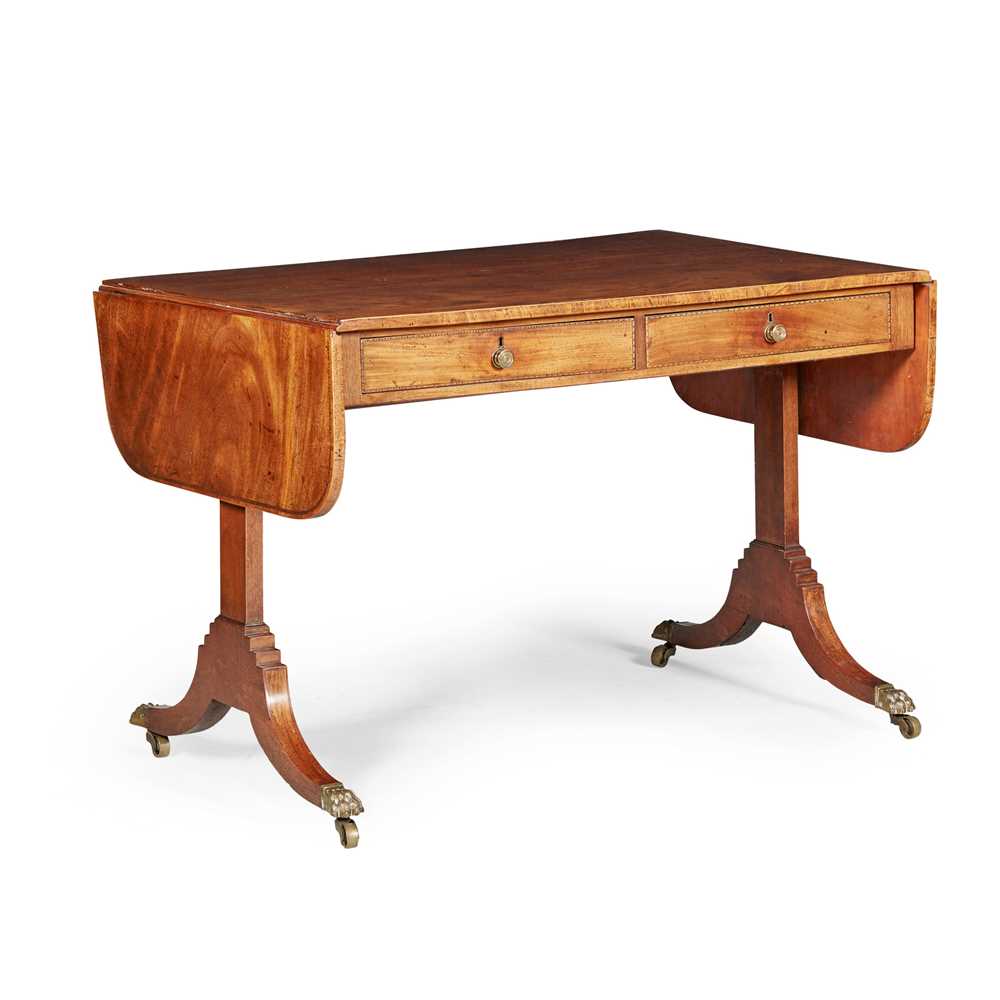 Appraisal: LATE GEORGE III MAHOGANY SOFA TABLE EARLY TH CENTURY the