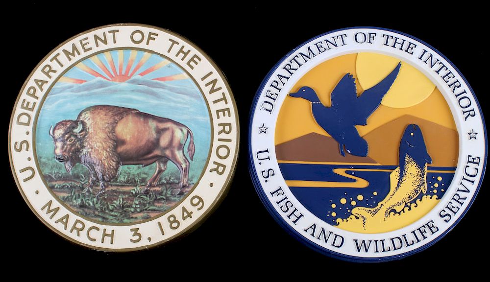 Appraisal: US Department of the Interior Seal Plaques Included in this