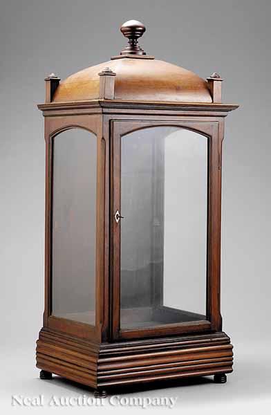 Appraisal: An American Late Classical Mahogany Table-Top Vitrine c having a