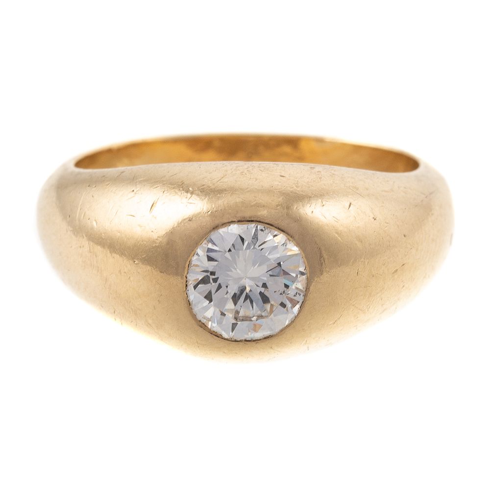 Appraisal: A Gypsy-Set ct Diamond Ring in K K yellow gold