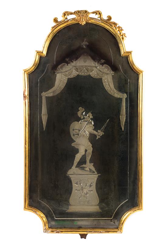 Appraisal: Sale Lot An Italian Giltwood Mirror th century with a