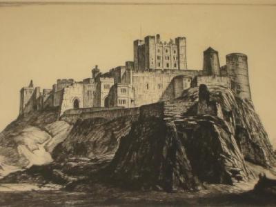 Appraisal: ALBANY E HOWARTH Richmond Castle Yorkshire etching signed in pencil