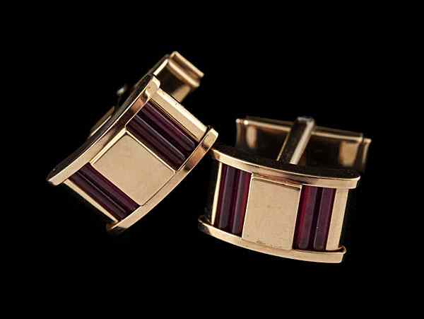 Appraisal: 'How Sweet it is'' Cuff Links A pair of K