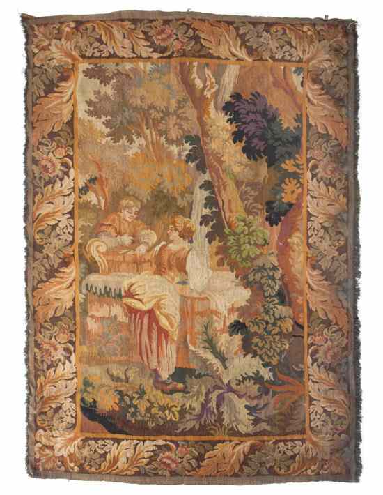 Appraisal: A Continental Woven Tapestry Panel of rectangular form centered with