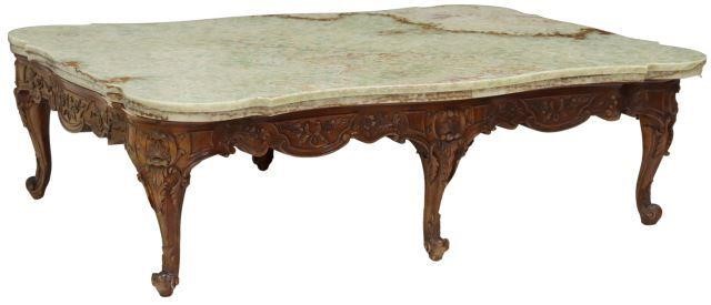 Appraisal: Louis XV style coffee table Spain th c having shaped