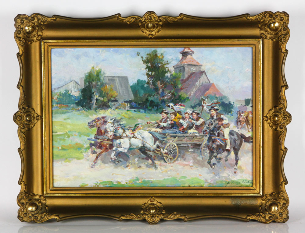 Appraisal: - Stabiak Rural Wedding O C Julius Stabiak th- th