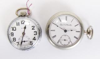 Appraisal: Description Two Elgin open face pocket watches including B W