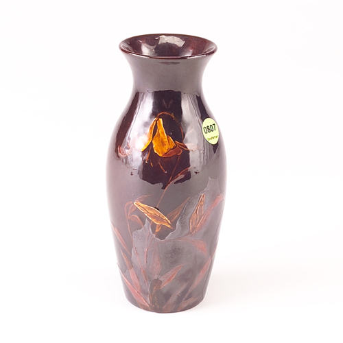 Appraisal: ROOKWOOD Standard glaze dark baluster vase painted by Matt Daly