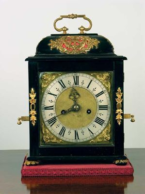 Appraisal: A Charles II ebonised repeating table clock the twin fusee