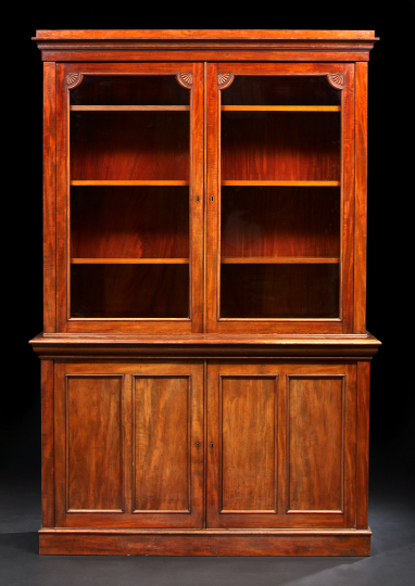 Appraisal: Regency Mahogany Bookcase first quarter th century the molded plinth