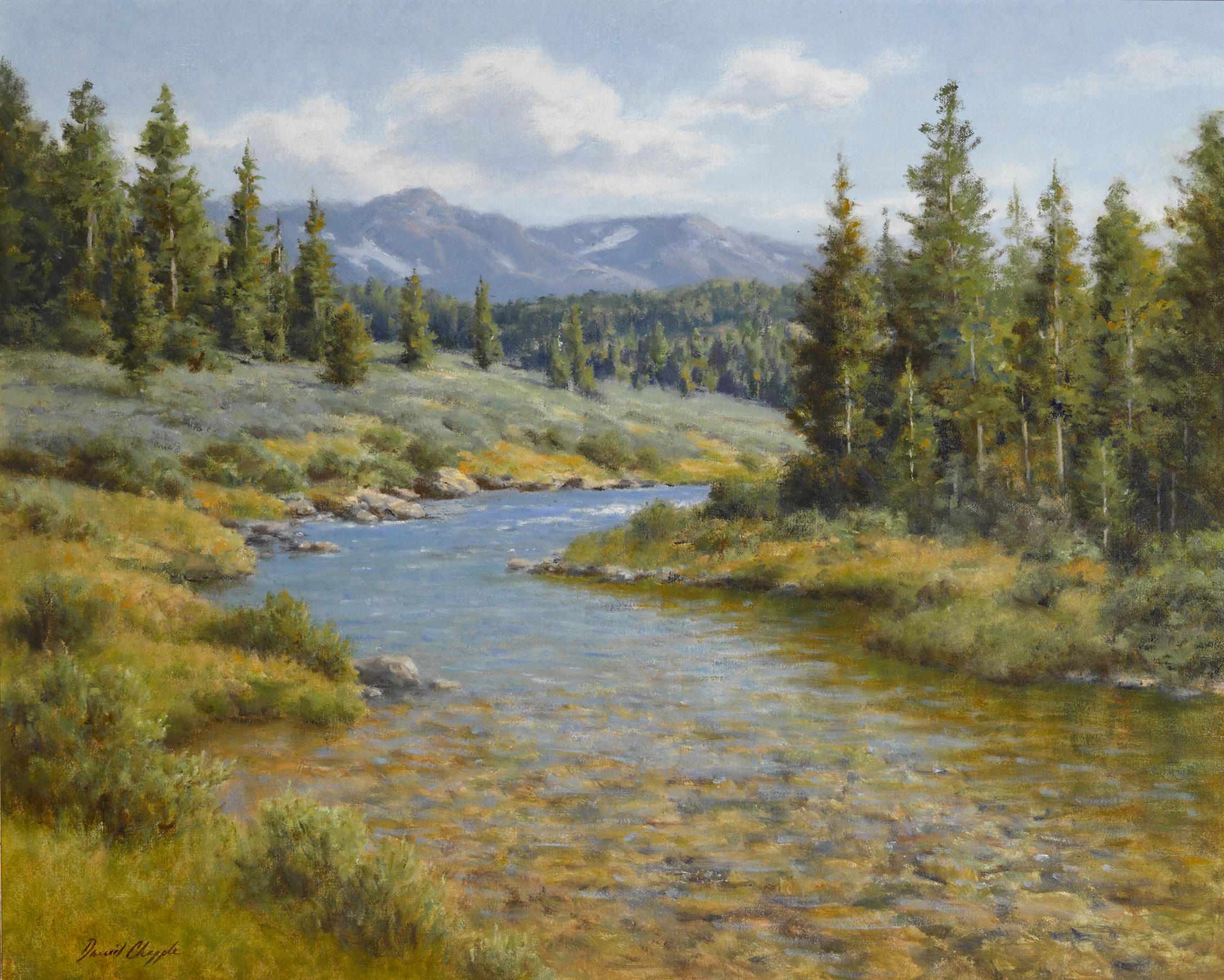 Appraisal: David Chapple American born Sierras signed 'David Chapple' lower left