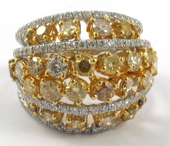 Appraisal: FANCY COLORED DIAMOND AND WHITE GOLD RING k gold set