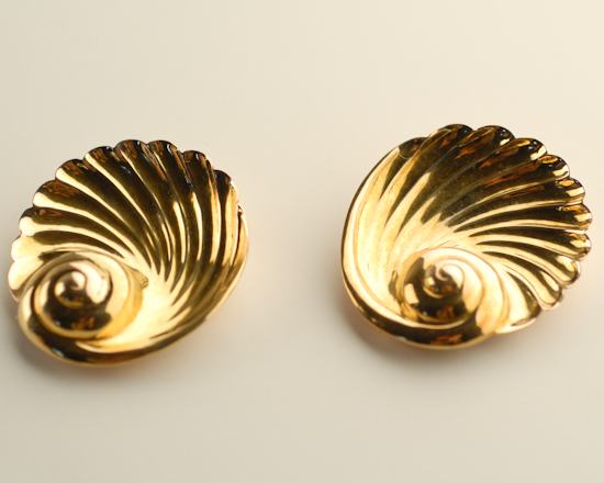 Appraisal: A Pair of Gold Marcus Co Clip Brooches K marked